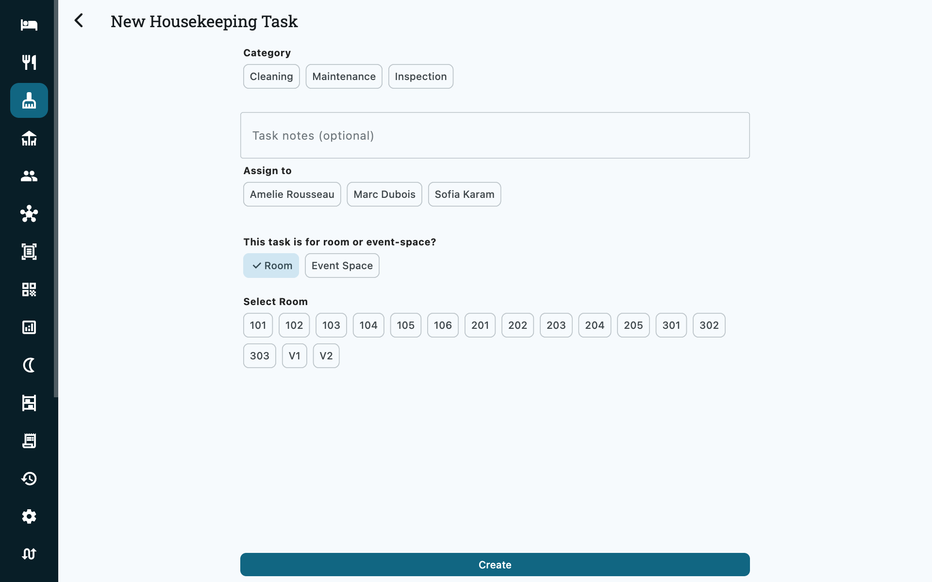 New housekeeping task